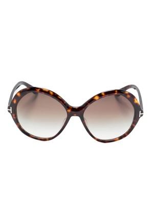 TOM FORD Eyewear Annabelle round-frame sunglasses - Brown