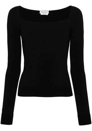Alexander McQueen ribbed-knit top - Black