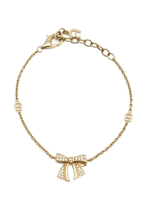 Aigner Vintage crystal-embellished bow-detail bracelet - Gold