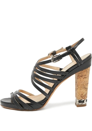 CHANEL Pre-Owned leather heeled sandals - Black