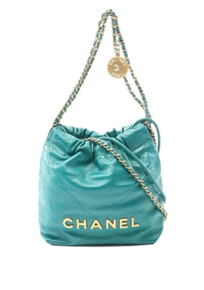 CHANEL Pre-Owned 2021 mini 22 shoulder bag - Green