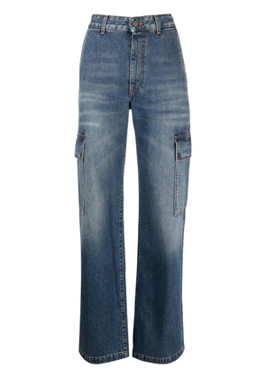 Stella McCartney cargo-pockets straight-leg jeans - Blue