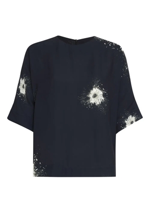 Gloria Coelho short-sleeve print top - Blue