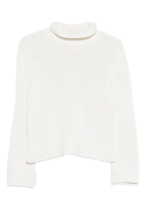 Intrecci turtleneck sweater - White