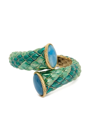 Roberto Cavalli scaled cuff bracelet - Gold