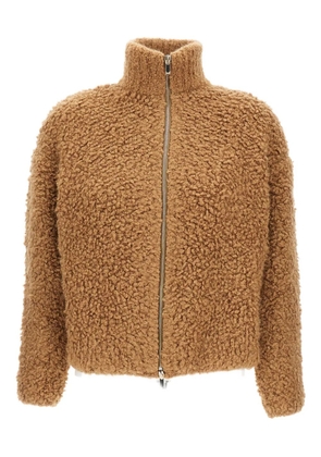 Max Mara high-neck zip-front cardigan - Brown