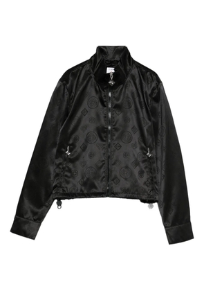 Casablanca logo-pattern bomber jacket - Black