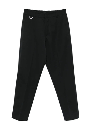 Low Brand ring-detail straight-leg trousers - Black