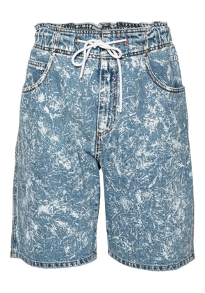 MSGM acid wash drawstring shorts - Blue