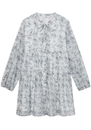 b+ab floral-print tiered dress - White