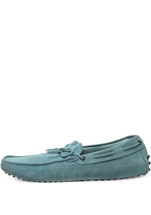 Tod's Vintage suede boat shoes - Blue