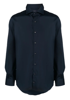 Fay spread-collar button-up shirt - Blue