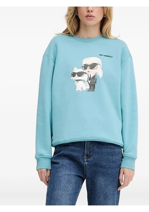 Karl Lagerfeld cartoon-print sweatshirt - Blue