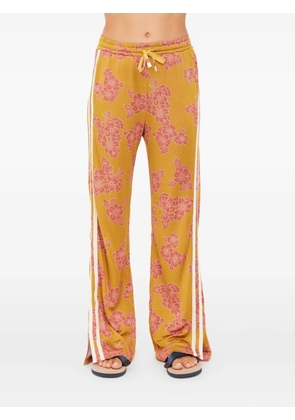 The Upside Fantasy Roma floral-stripe trousers - Yellow