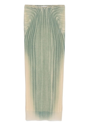 Jean Paul Gaultier Spiral maxi skirt - Blue