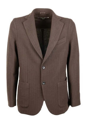 Circolo 1901 herringbone-pattern blazer - Brown