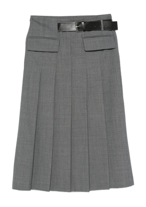 Semicouture pleated belted skirt - Grey