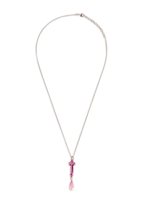 Vivetta crystal-embellished drop necklace - Silver