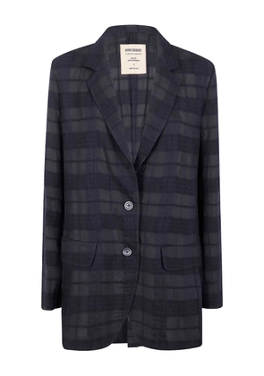 Uma Wang checked wool blazer - Black