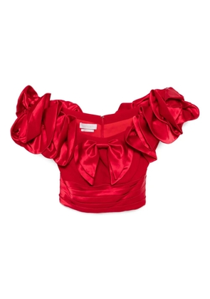 Saiid Kobeisy ruffled corset - Red