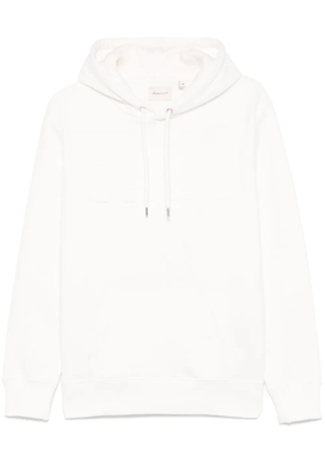 Gant embossed-logo hoodie - White