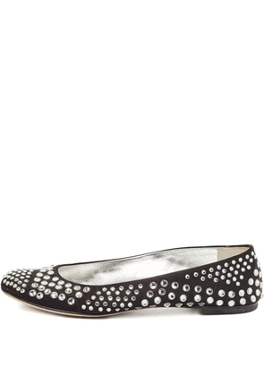 Giuseppe Zanotti Vintage Pre-owned crystal-embellishment ballet flats - Black