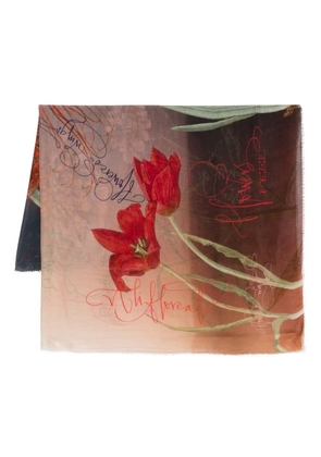 Faliero Sarti Flowers Feel scarf - Blue