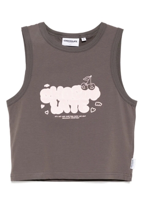 CHOCOOLATE logo-print tank top - Grey