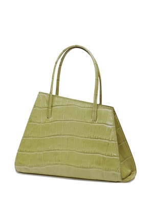 Liffner mini croc-embossed leather top-handles tote bag - Green