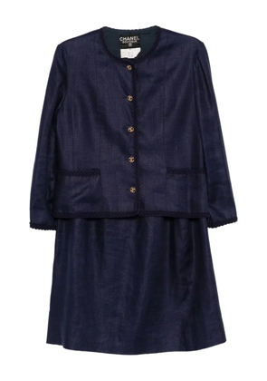 CHANEL Pre-Owned 1990-2000s setup suit jacket skirt - Blue