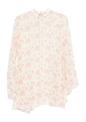 STYLAND floral-print mini dress - Neutrals