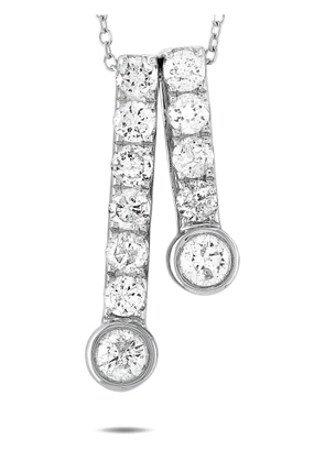 LB Exclusive pre-owned 14K white gold diamond pendant - Silver