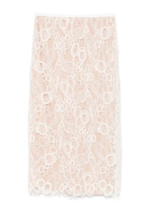 Fabiana Filippi lace scalloped-hem skirt - White