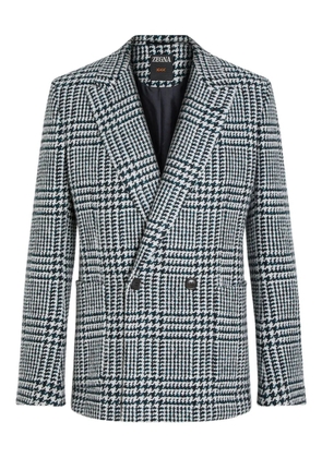 Zegna houndstooth double-breasted blazer - Black