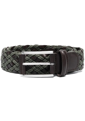 Anderson's interwoven leather belt - Green