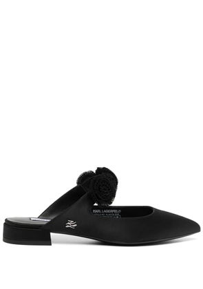 Karl Lagerfeld 25mm Kerrie floral-appliqué mules - Black