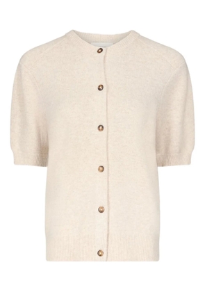 LouLou de Saison Jodi short-sleeve buttoned cardigan - Neutrals