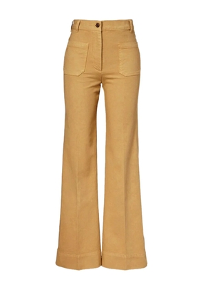 Victoria Beckham patch-pocket flared jeans - Yellow