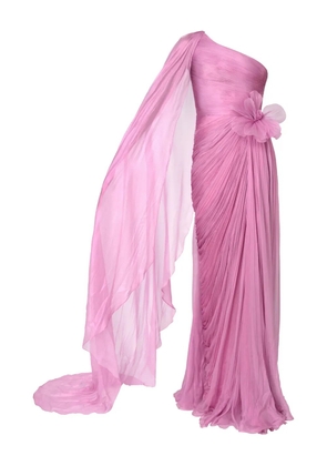 Iris Serban pleated one-shoulder maxi dress - Pink
