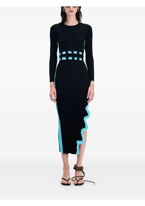 PH5 cut-out ribbed midi dress - Black