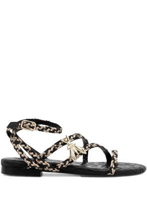 Patrizia Pepe braided-strap flat sandals - Black