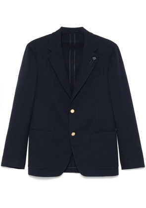 Lardini brooch-detail blazer - Blue
