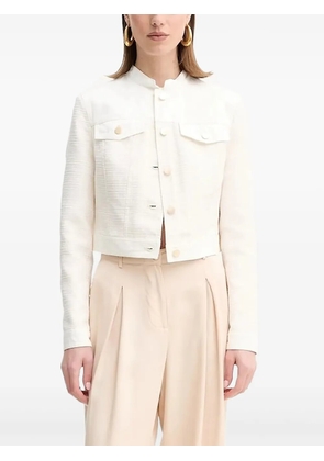 GUESS USA textured cropped jacket - White