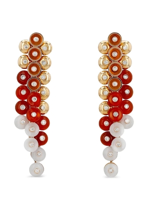 Van Cleef & Arpels Vintage 18K rose gold multi-stone Bouton d'or earrings