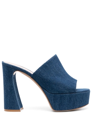 Gianvito Rossi 130mm denim sandals - Blue