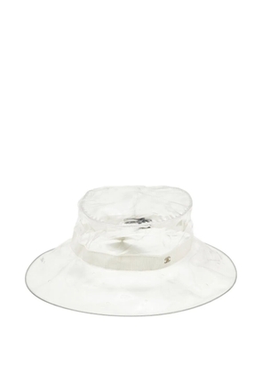 CHANEL Pre-Owned pvc ribbon hat - White