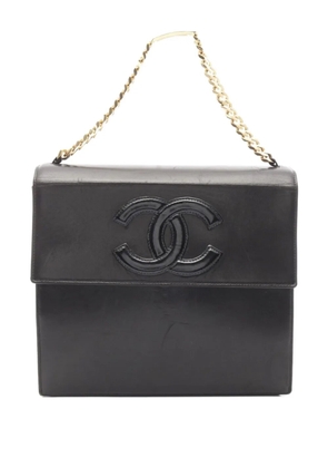 CHANEL Pre-Owned 1996-1997 Coco-mark lambskin chain handbag - Black