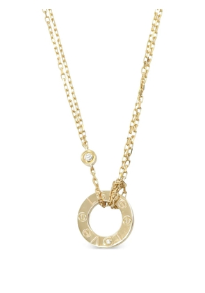 Cartier 18K yellow gold diamond Love Circle necklace