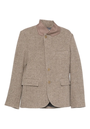 6397 herringbone blazer - Brown