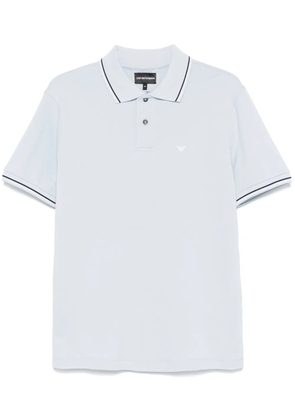 Emporio Armani logo-print polo shirt - Blue